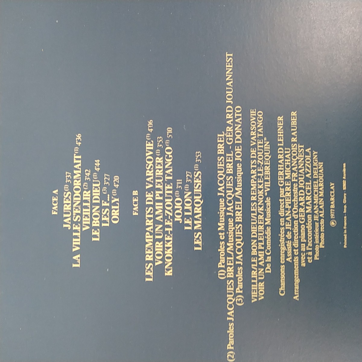 Vinyle 33 tours de Jacques Brel - Bon état - Photo 2